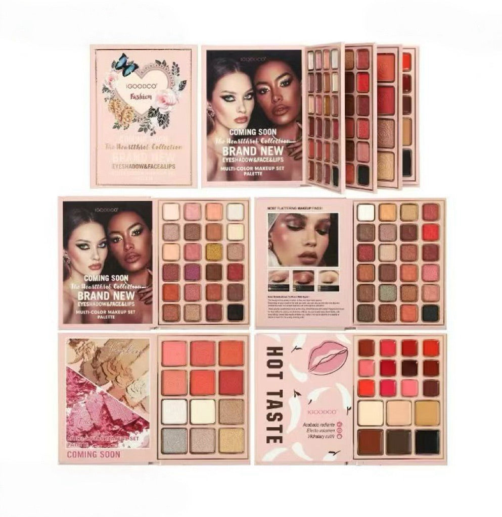78-Color All-In-One Makeup Book Palette – Matte & Shimmer Eyeshadow, Blush, Highlighter & Lipstick