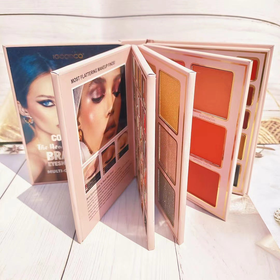 78-Color All-In-One Makeup Book Palette – Matte & Shimmer Eyeshadow, Blush, Highlighter & Lipstick