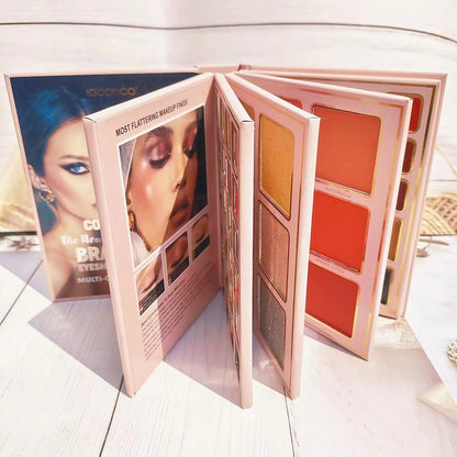 78-Color All-In-One Makeup Book Palette – Matte & Shimmer Eyeshadow, Blush, Highlighter & Lipstick