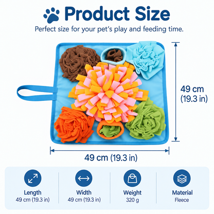 Interactive Pet Snuffle Mat for Treat Searching and Enrichment
