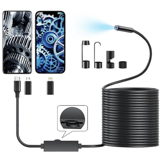 16.4FT Endoscope Camera with 8 LED Lights – Waterproof HD Inspection Tool