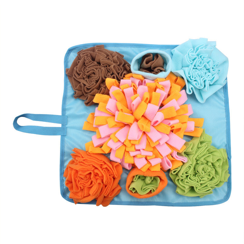 Interactive Pet Snuffle Mat for Treat Searching and Enrichment