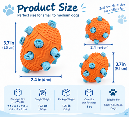 Interactive Treat-Dispensing Dog Toy with Rolling Ball